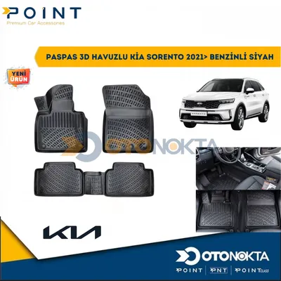 Paspas 3D Havuzlu Kia Sorento 2021+ Benzinlisiyah