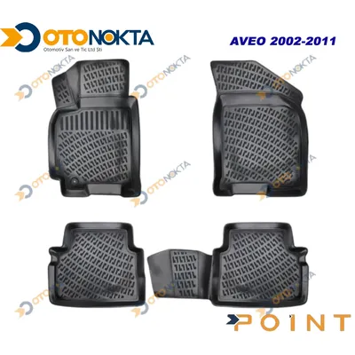 Paspas 3D Havuzlu Chevrolet Aveo 2002-2011 Siyah