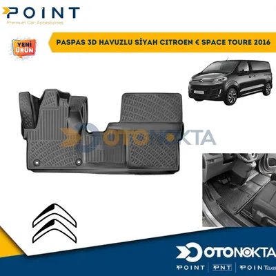 Paspas 3D Havuzlu Siyah Citroen / Space Toure 2016