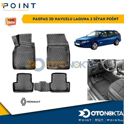 Paspas 3D Havuzlu Renault Laguna 2 Siyah