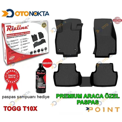 Paspas 3D Havuzlu Premium Togg T10X 2023+ Siyah