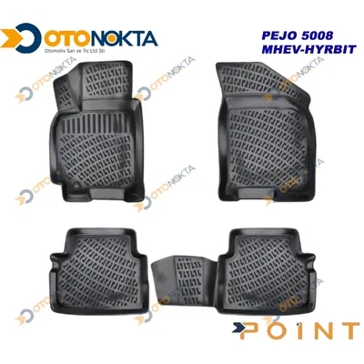 Paspas 3D Havuzlu Siyah Peugeot 5008 Mhev-Hyrbit