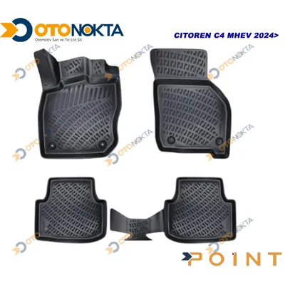 Paspas 3D Havuzlu Siyah Citroen Citoren C4 Mhev 2024+