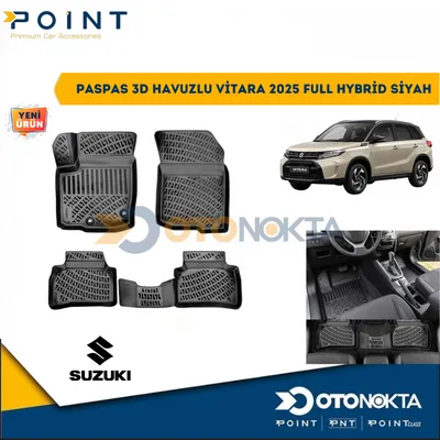 Paspas 3D Havuzlu Vitara 2025 Full Hybrid Siyah