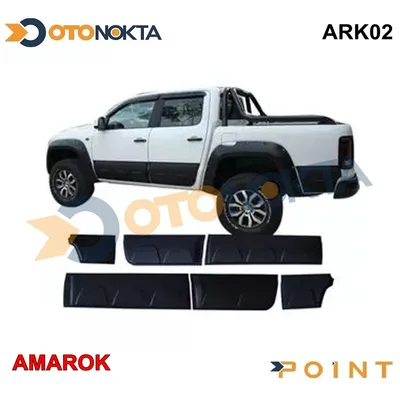 VW Amarok 2010+ Yan Kapı Koruma 6 Prç Siyah