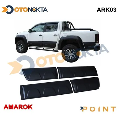 VW Amarok 2010+ Yan Kapı Koruma 4 Prç Siyah