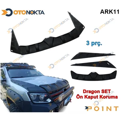 Amarok Ön Kaput Koruma 3 Prç. Dragon Set 2010+