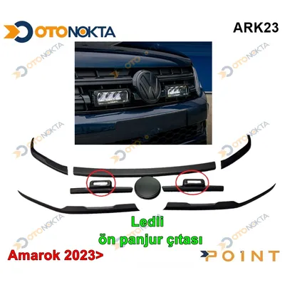 VW Amarok 2023+ Ön Panjur Cıtası Siyah Ledli