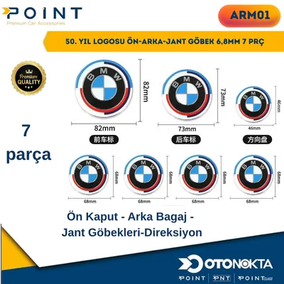 50. Yıl Logosu Ön-Arka-Jant Göbek 6,8 mm 7 Prç