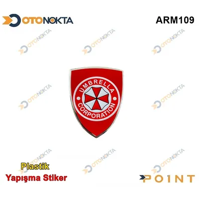 Arma Sticker Umbrella Kalkan Kırmızı