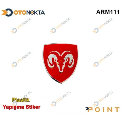 Arma Sticker Büyük Kalkan Kırmızı Dodge