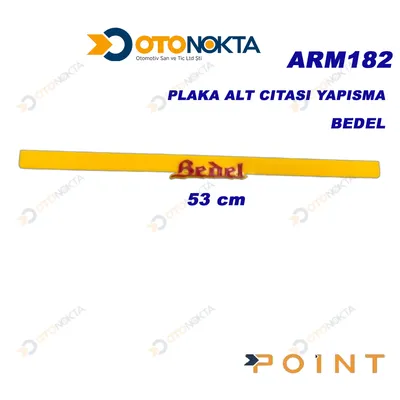 Plaka Alt Çıtası Yapışma Bedel Sarı