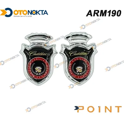 Arma Yapışma Küçük Boy Siyah Cadillac Logo Zum