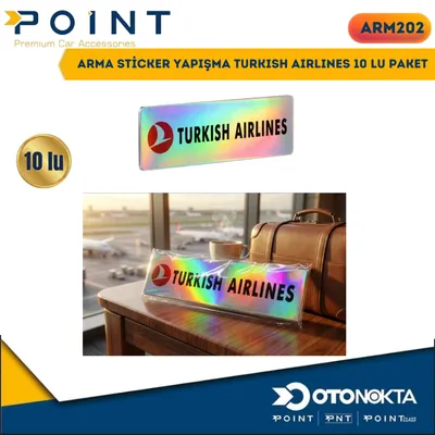 Arma Sticker Yapışma Turkısh Aırlınes 10'lu Paket