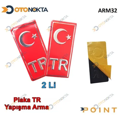 Plaka Arması TR Kırmızı Alüminyum