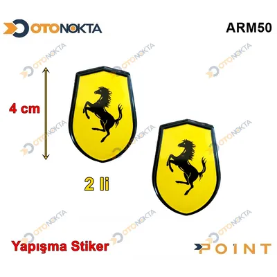 Arma Sticker Yapışma Ferrari Sarı