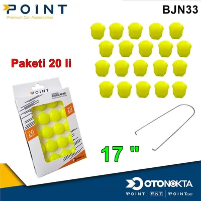Bijon Kapak 17 " Fosfor Sarı 20'li