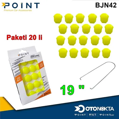Bijon Kapak 19 " Fosfor Sarı 20'li