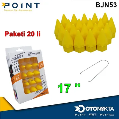 Bijon Kapak Sivri 17 " Sarı 20'li
