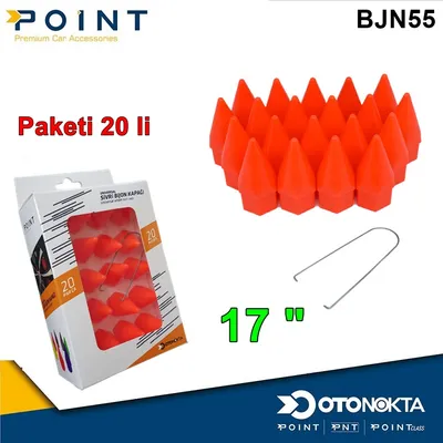 Bijon Kapak Sivri 17 " Turuncu 20'li