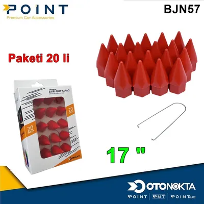 Bijon Kapak Sivri 17 " Kırmızı 20'li