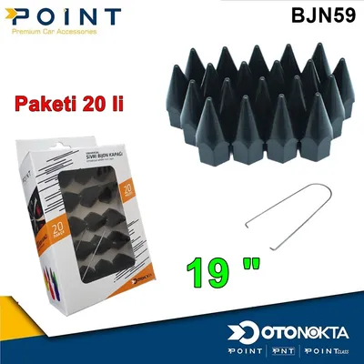 Bijon Kapak Sivri 19 " Siyah 20'li