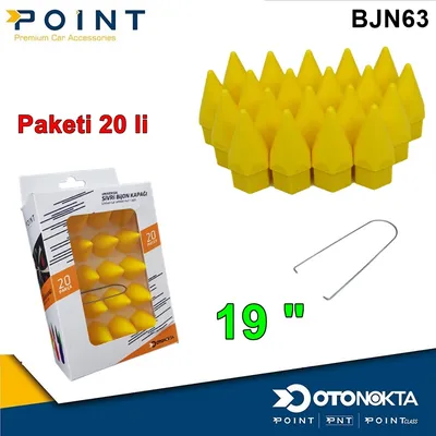 Bijon Kapak Sivri 19 " Sarı 20'li