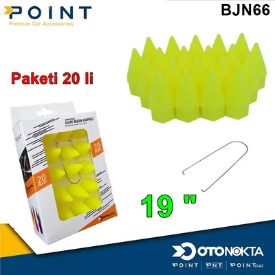 Bijon Kapak Sivri 19 " Fosfor Sarı 20'li