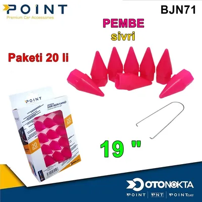 Bijon Kapak Sivri 19 " Pembe 20'li