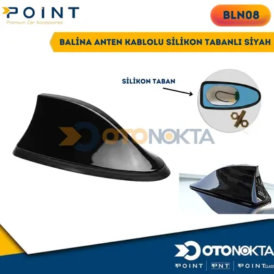 Balina Anten Kablolu Silikon Tabanlı Siyah