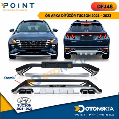 Ön Arka Koruma Difüzör Hyundai Tucson 21-24 Kromlu