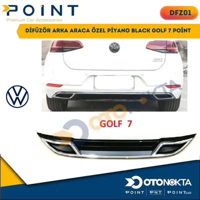 Difüzör Arka Araca Özel Piyano Black Volkswagen Golf 7