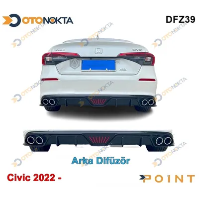 Difüzör Arka Araca Özel Honda Ledli Civic 2022+