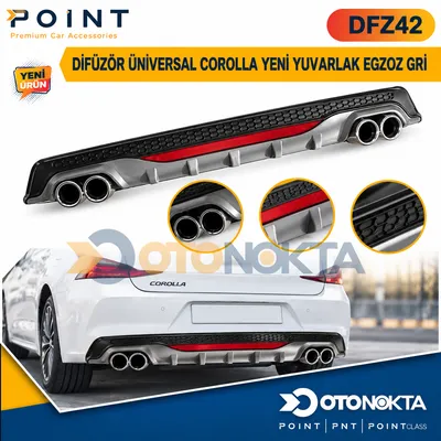 Difüzör Üniversal Corolla Yeni Yuvarlak Egzoz Gri