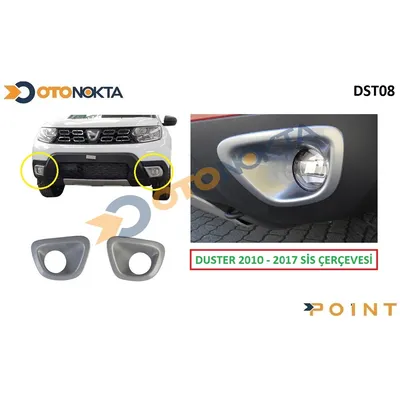Dacia Duster 2010+ Sis Çercevesi Plastik 2 Prç Gri