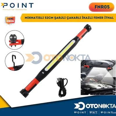 Mıknatıslı 52 cm Şarjlı Çakarlı İkazlı Fener