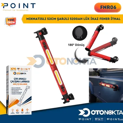 Mıknatıslı 52 cm Şarjlı 5200AH Lüx İkaz Fener