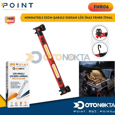 Mıknatıslı 52 cm Şarjlı 5200AH Lüx İkaz Fener