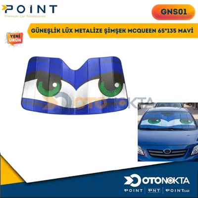 Güneşlik Lüx Metalize Şimşek Mcqueen 65*135 Mavi