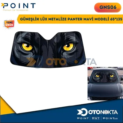 Güneşlik Lüx Metalize Panter Mavi Modeli 65*135