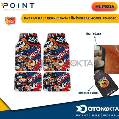 Paspas Halı Renkli Baskı Üniversal Model PS-0040