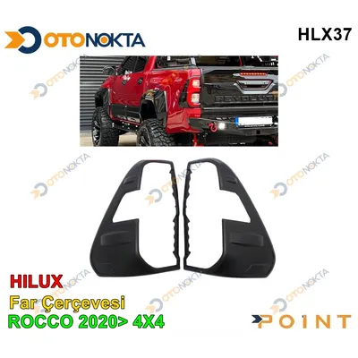Hilux 2020+ Rocco Siyah Far Çerçevesi 4x4