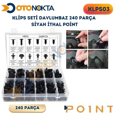 Klips Seti Davlumbaz 240 Parça Siyah