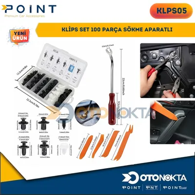 Klips Set 100 Prç Sökme Aparatlı