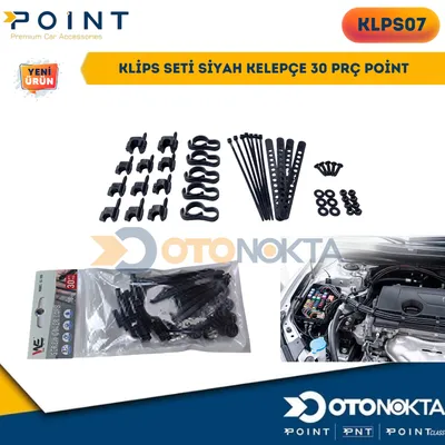 Klips Seti Siyah Kelepçe 30 Prç