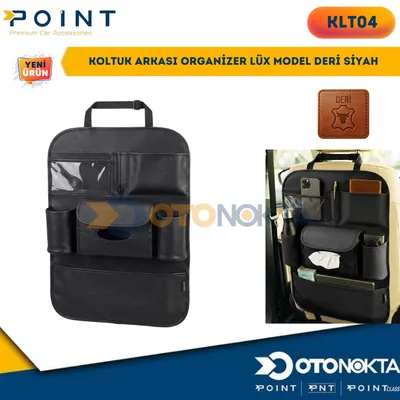 Koltuk Arkası Organizer Lüx Model Deri Siyah