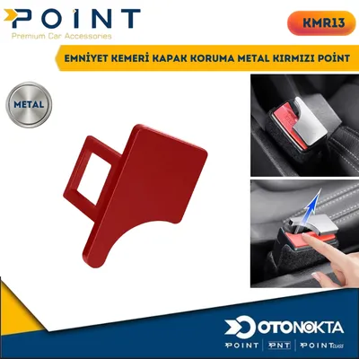 Emniyet Kemeri Kapak Koruma Metal Kırmızı