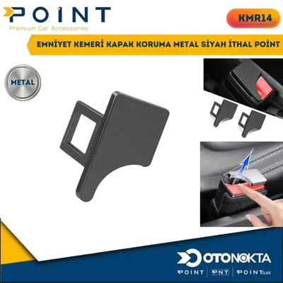 Emniyet Kemeri Kapak Koruma Metal Siyah
