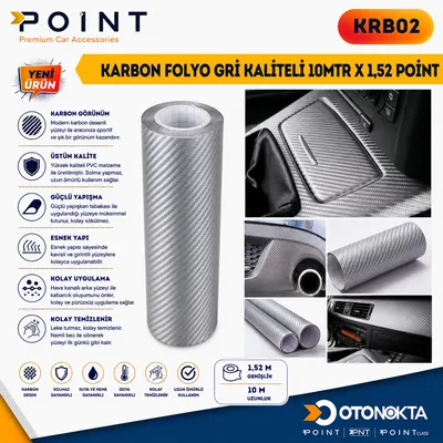 Karbon Folyo Gri Kaliteli 10MTR X 1,52