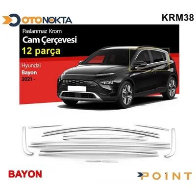 Cam Çerçevesi Krom Hyundai Set 12 Prç Bayon